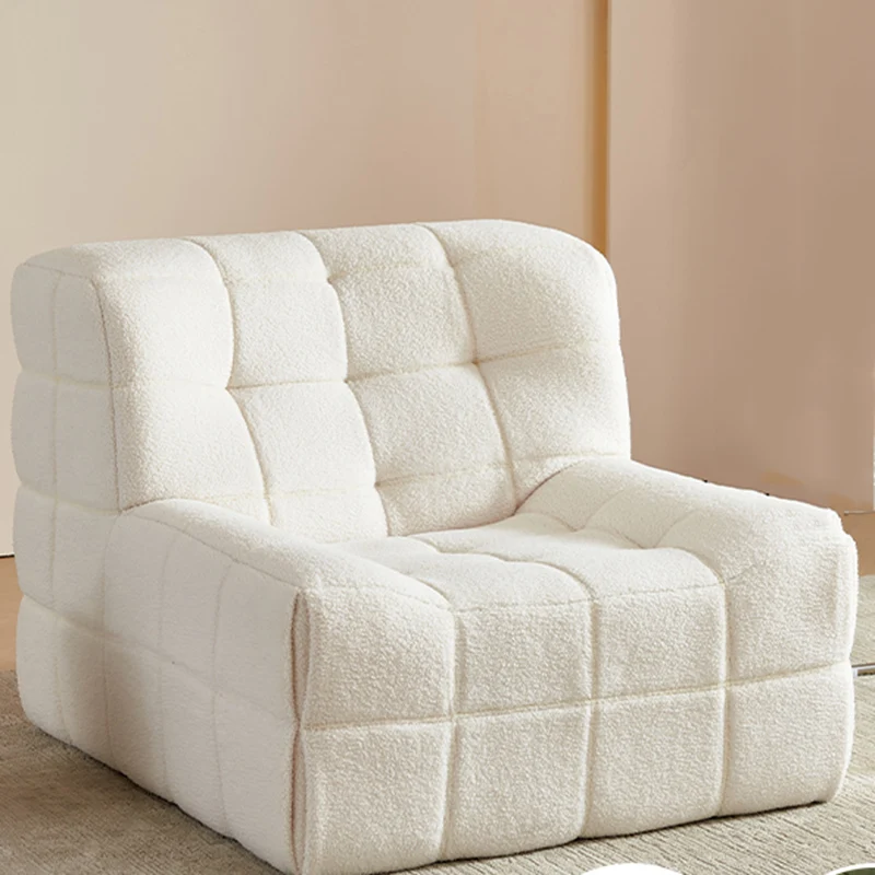 

Modern Nordic Simple White Couch Pouf Classic Adults Recliner Small Cheap Sofa Ergonomic Lazy Single Divani Soggiorno Furniture