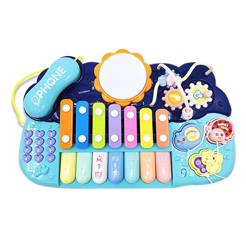 

7 In 1 Musical Toys For Toddlers Electronic Piano Xylophone Drum Toys
