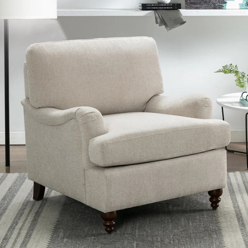 

Candor Arm Chair - Sea Oat Light Beige Polyester [US Stock]