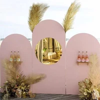 cute pink pvc new model round wedding backdrop full set baby shower display