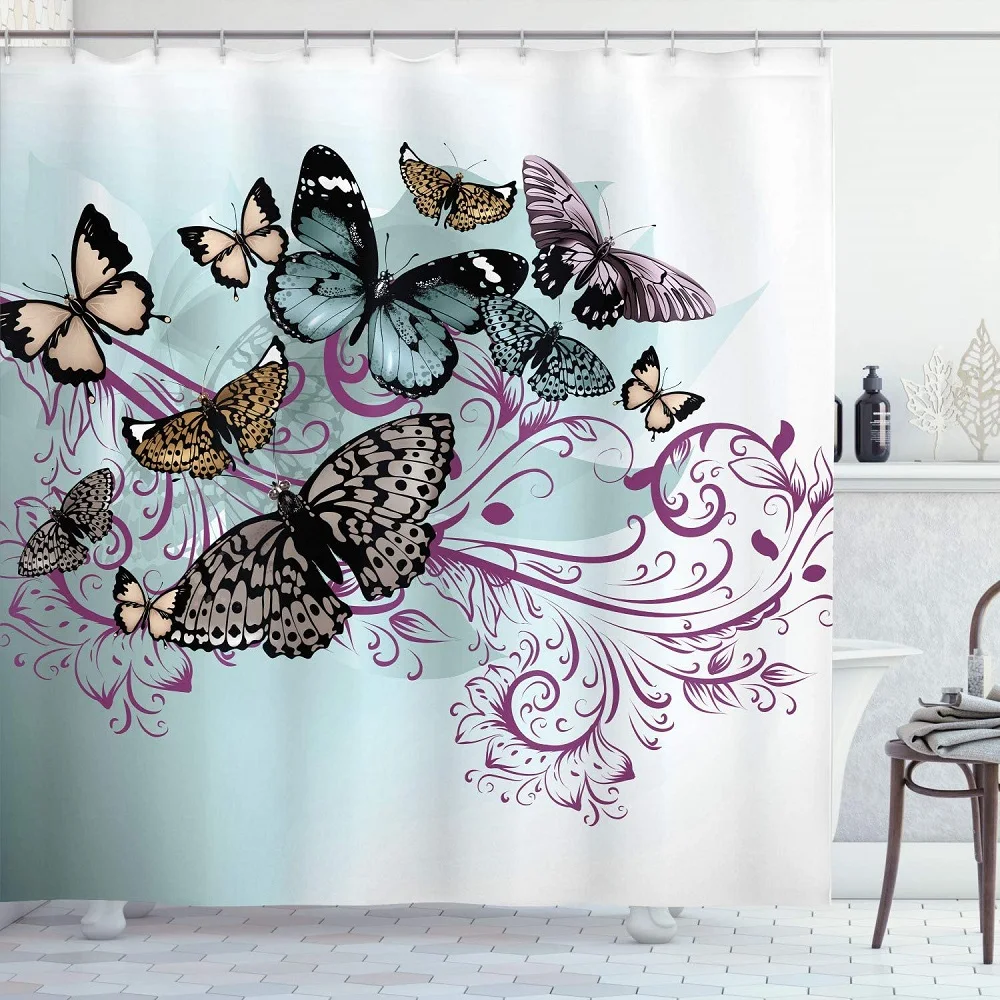 Занавеска для душа с животными забавные морские животные подводный вид парусная