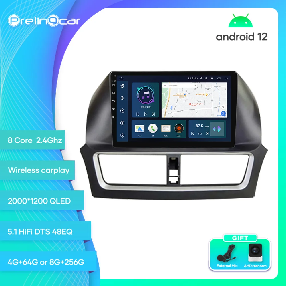 

Prelingcar для Besturn X80 2013-2017 лет Android 12 автомобильный монитор 8 256g Carplay RDS GPS Встроенный 2din Радио DVD плеер 5,1 HIFI DST