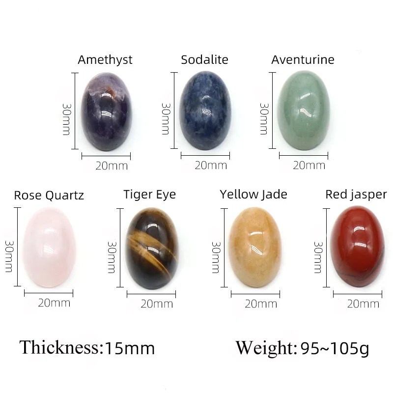 

7Pcs/Set Natural Stone Seven Chakras Reiki Healing Stone Ornaments Lucky Gift Bed-Room Office Desk Ornaments Home Decor