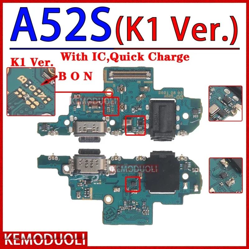 Usb-порт зарядного устройства для Samsung Galaxy A02S A12 Nacho A22 A32 A42 A52 A52S A72 K1 K2 версия 4G