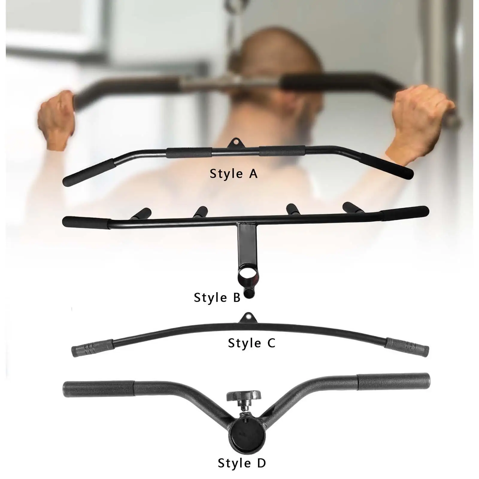 

LAT Pull Down Bar Cable Pulley Attachment for Muscle Building Bodybuilding