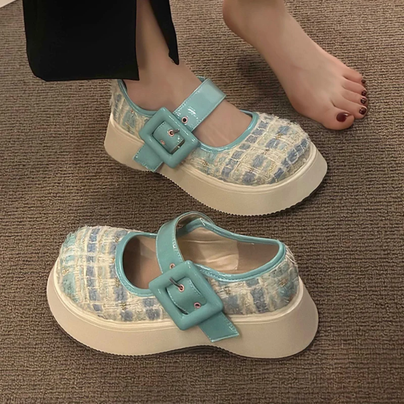 

Туфли женские на плоской подошве, босоножки на платформе, повседневная обувь в стиле ретро, Лолита, Мэри Джейн, для прогулок, лето 2023