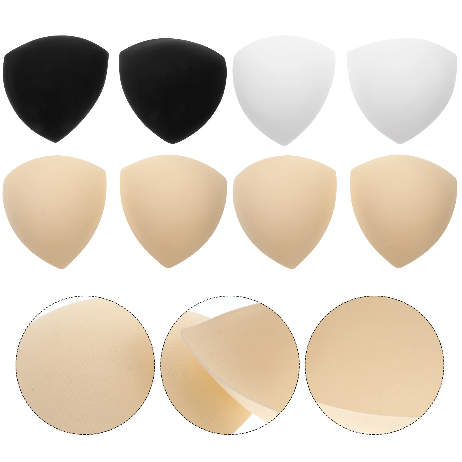 

4 Pairs Sponge Pads Breastpads Sweat-absorbent Inserts Get Together Inserts Yoga