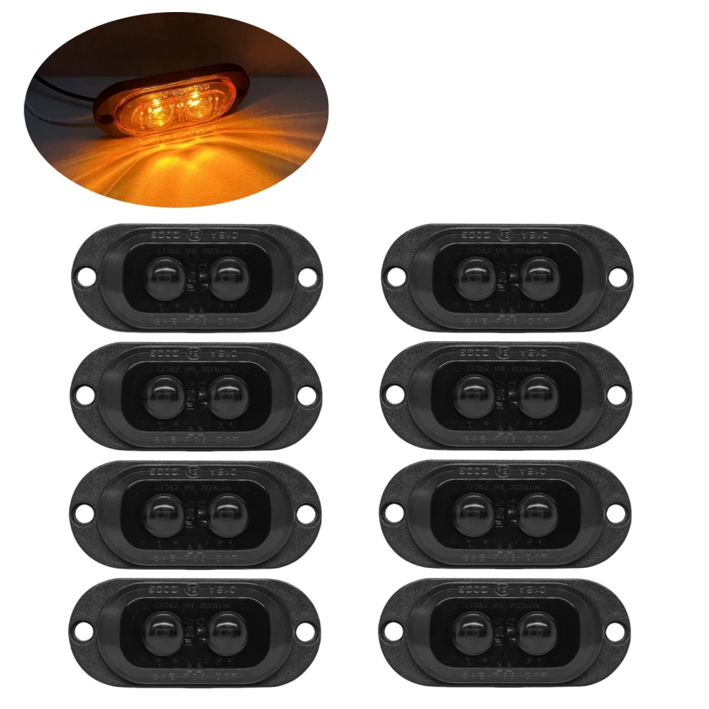 

8PCS Светодиодные фонари Светодиодные фонари Белый светодиодный прицеп 2LED габариты в LED Легкий грузовик 24v 12v задний фонарь