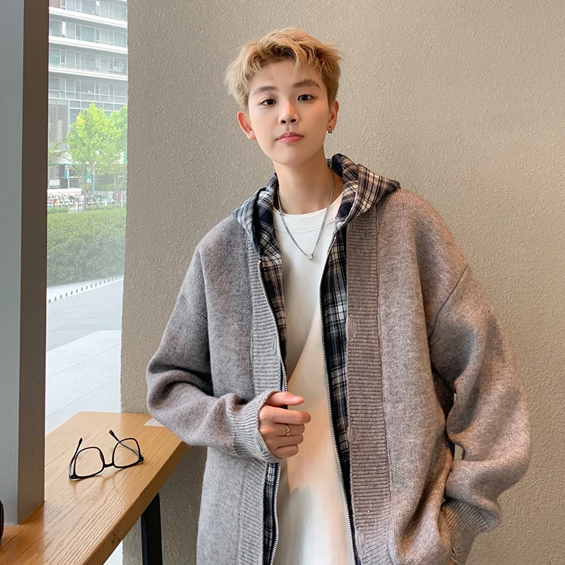 [OIMG] Высококачественный клетчатый искусственный кардиган из двух частей с