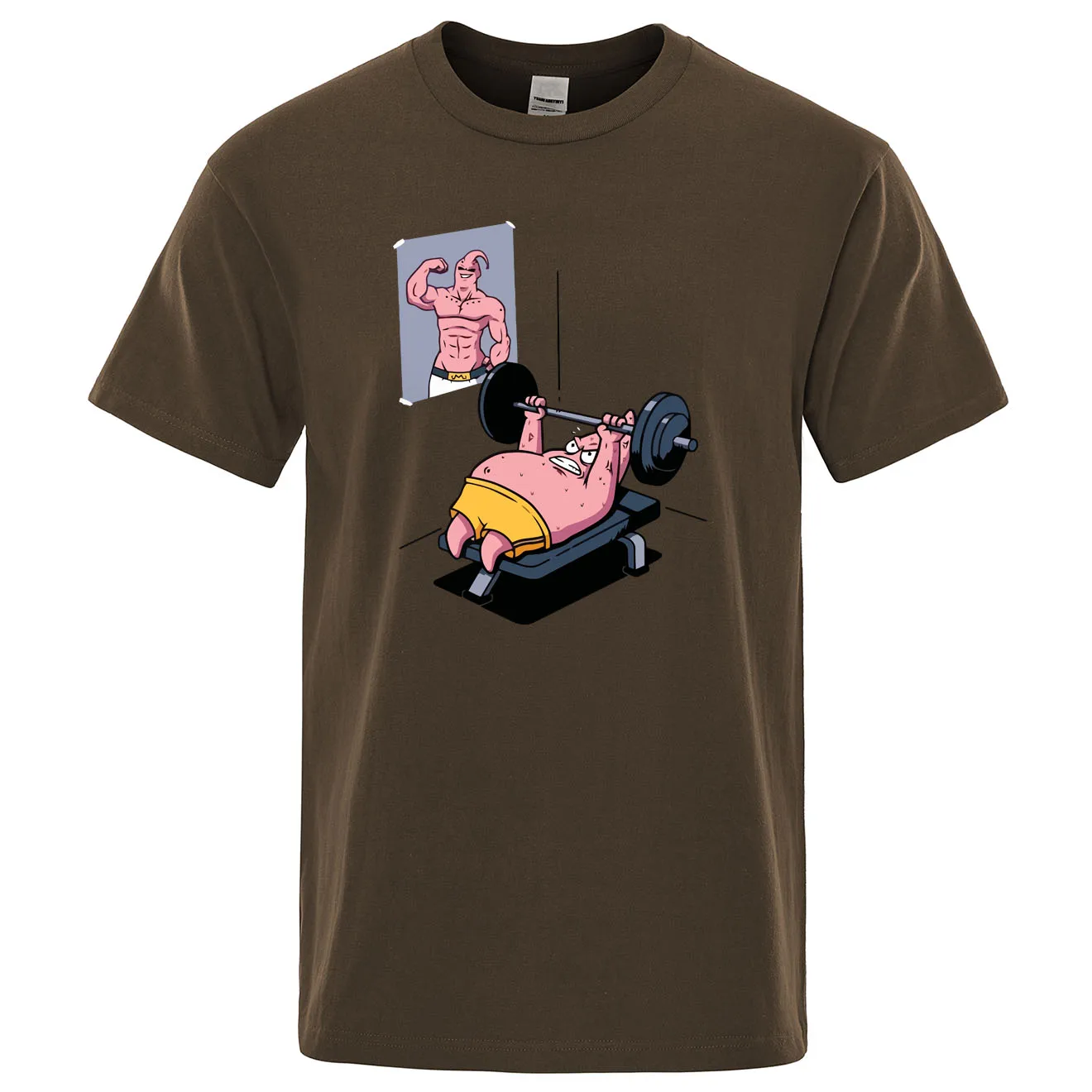

2019 летние хлопковые топы Majin Buu, Мужская футболка с коротким рукавом для фитнеса, модная свободная футболка, мужские футболки в стиле Харадзю...