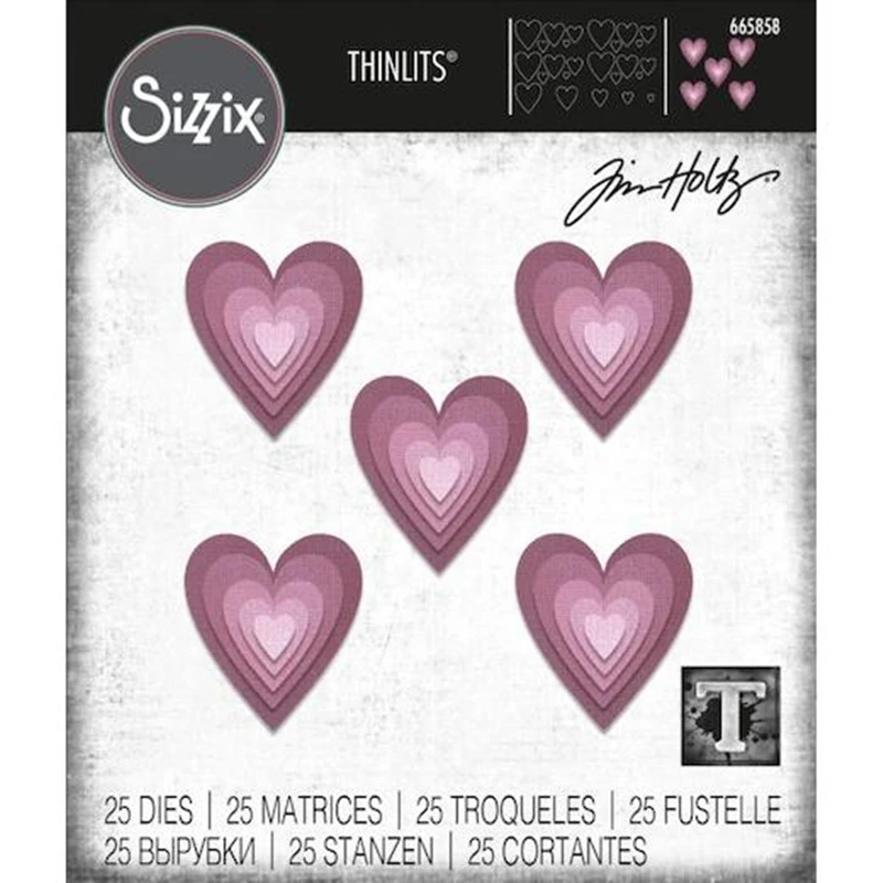 

Tiles Hearts 2023 Arrivals Metal Cutting Dies DIY Scrapbooking Photo Album Decorative Paper Decor Embossing Card Crafts New Die