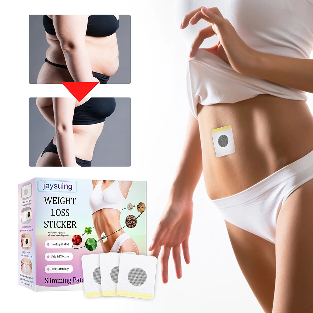 

30pcs 100% Natural Herbal Weight Loss Medical Plaster Belly Slimming Patches Navel Leg Body Fat Burning Navel Patch