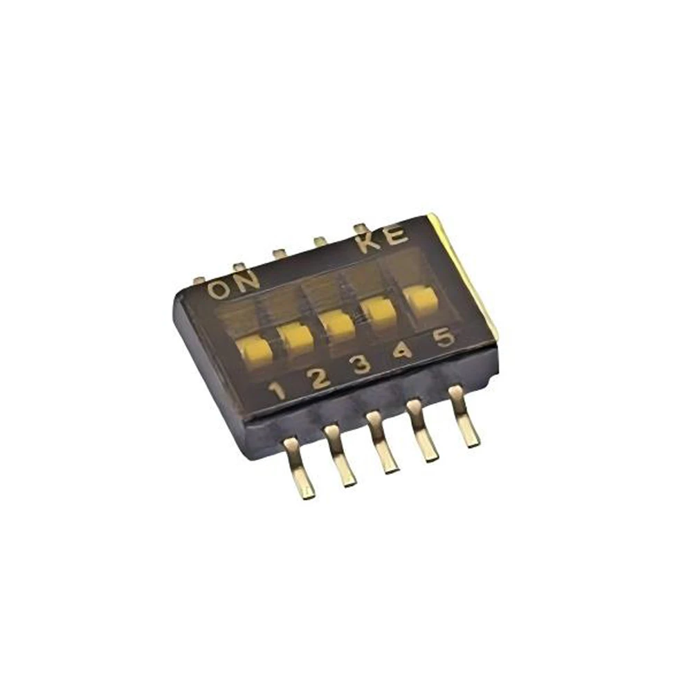 Фото DIP-переключатель 1Pin/2Pin/3Pin/4Pin/5Pin/6Pin/8Pin/10Pin 1,27 мм/2,54 мм/4 мм позиционный DIP тумблер 5 шт. №5