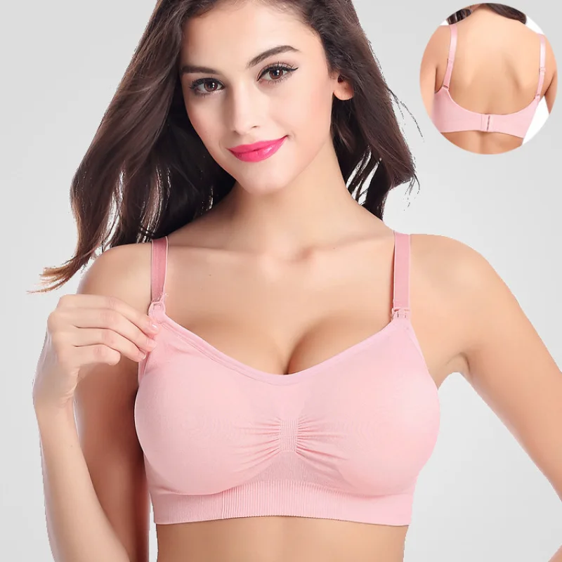 

Pregnant Women Without Steel Ring Front Buckle Large Breast-feeding Bra Underwear Breast-feeding Gathering Traceless Bra