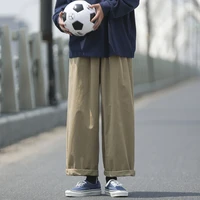 cotton casual pants men fashion oversized wide leg pants men japanese streetwear hip hop loose straight pants mens trousers