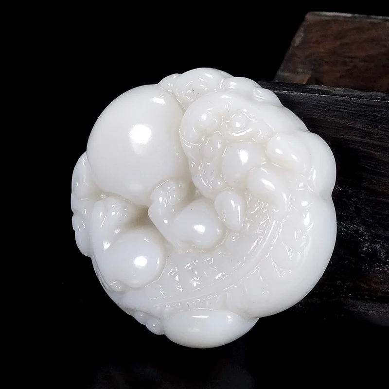 

Лидер продаж, подвеска из натурального нефрита с ручной резьбой, ожерелье, Pixiu, модные ювелирные изделия, аксессуары для мужчин и женщин, подарки на удачу, 1D