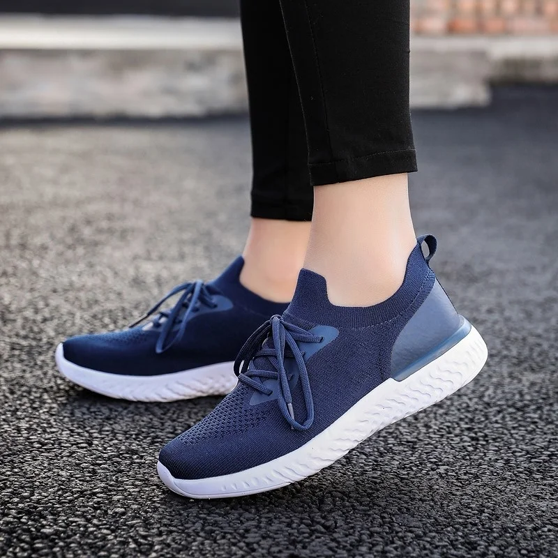 Xiaomi SALUDAS Sneakers for Men Stretch Knitted Sock Shoes Soft-soled Loafers Comfortable Big Size 46 Fitness Jogging Sneakers