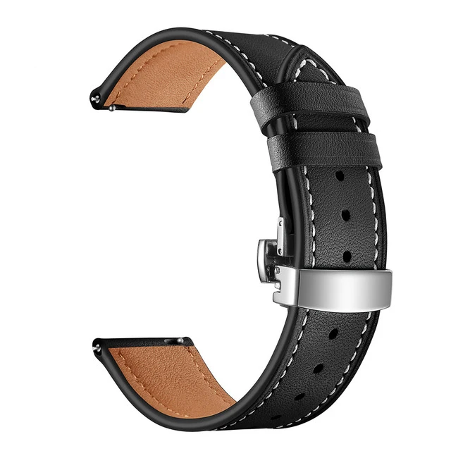 Leather Loop Strap for Samsung Glaxy watch 4/classic/46mm/42mm/44mm/3/45mm 20mm 22mm Bracelet Galaxy watch active 2 strap