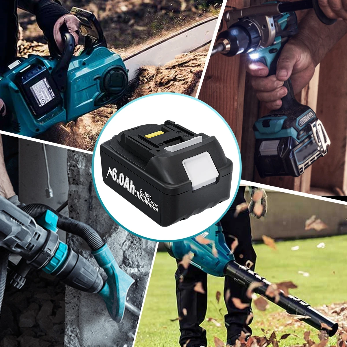 Аккумуляторная батарея powtree для Makita литий-ионный аккумулятор 6 0 Ач 18 в LXT BL1860B