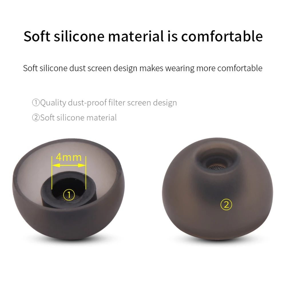 Фото 6 шт., силиконовые насадки для наушников Samsung Galaxy Buds 2 №4