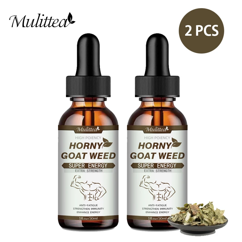 

2 бутылки Mulittea, экстракт горячей козы, капли эпимедиума, улучшение импотенции для мужчин, сексуальная функция, тонизирующий нафродизиак
