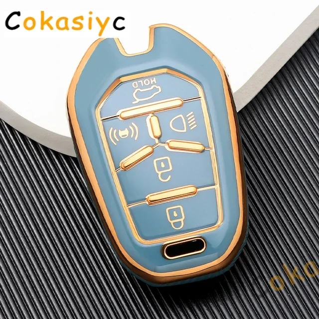 

Для Ssangyong Rexton Y400 Y450 G4 2021 2022 5-кнопочный защитный держатель для брелока, аксессуары, новый чехол из ТПУ для автомобильного дистанционного ключа, чехол