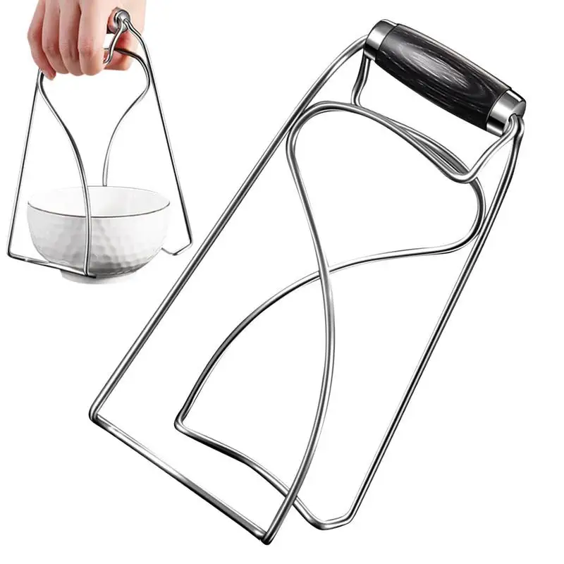 

Folding Hot Dish Plate Clip Hot Gripper Bowl Plate Lifter Dish Clip Stainless Steel Folding Hot Plates Dishes Gripper For