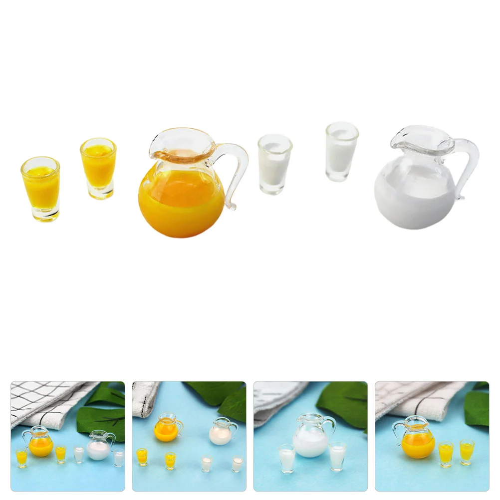 

Miniature12 Scalejug Accessories Minibottles Toy Cup Cups Pretend Playminiatures Kitchen Model Pot Andwine House Decors Layout