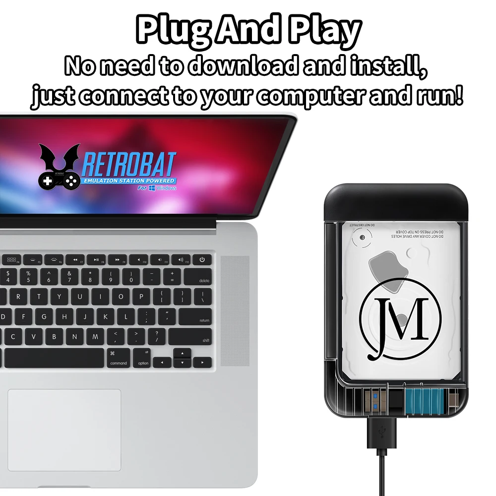 Жесткий диск Retrobat Game с 100000 + ретро-игры Plug&ampPlay 500G/2T игровые эмуляторы жесткого