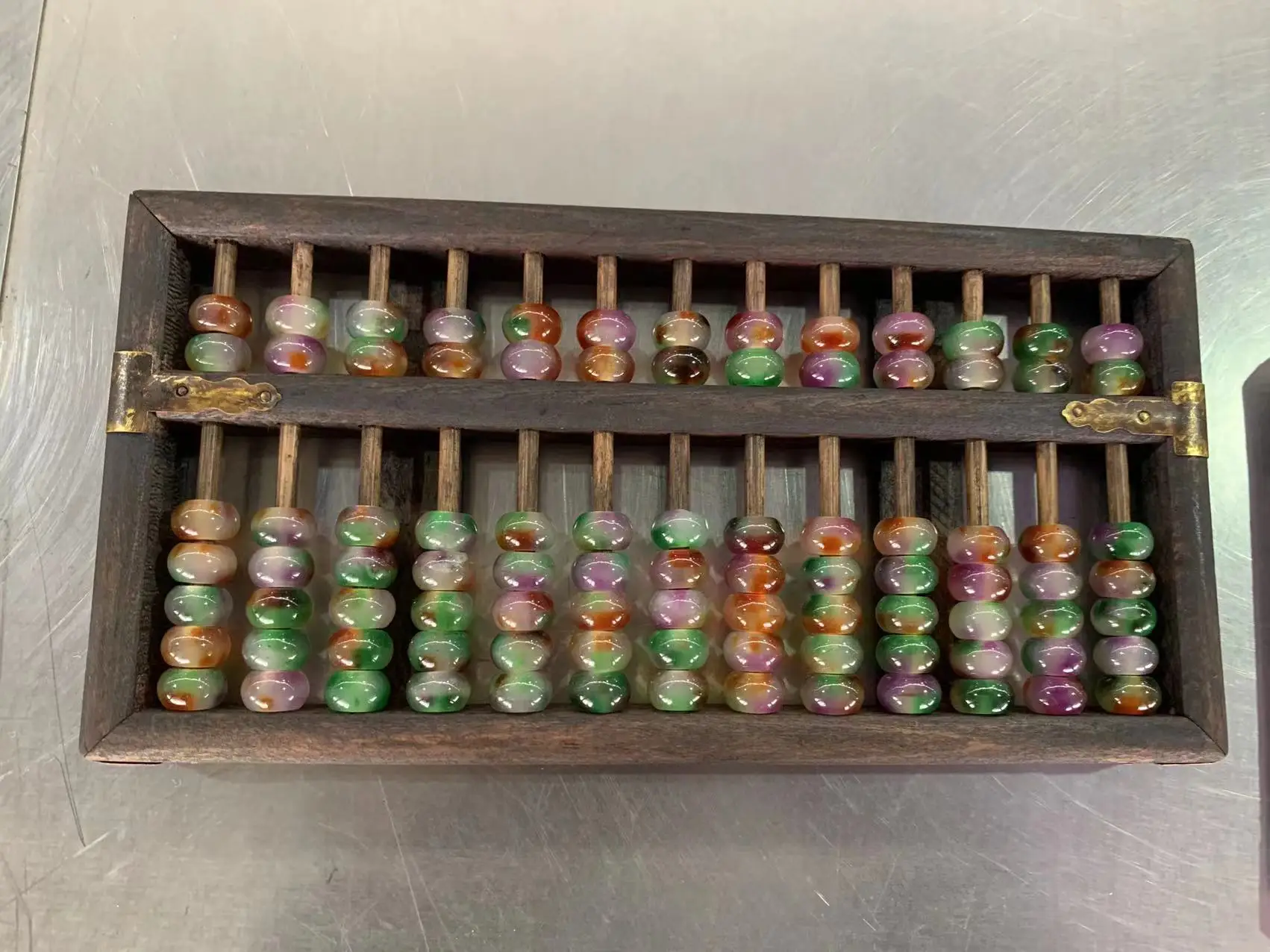 

Античный старинный нефритовый Абак, Квадратный, старинный китайский калькулятор, ручная роспись, человеческое нематериальное культурное н...