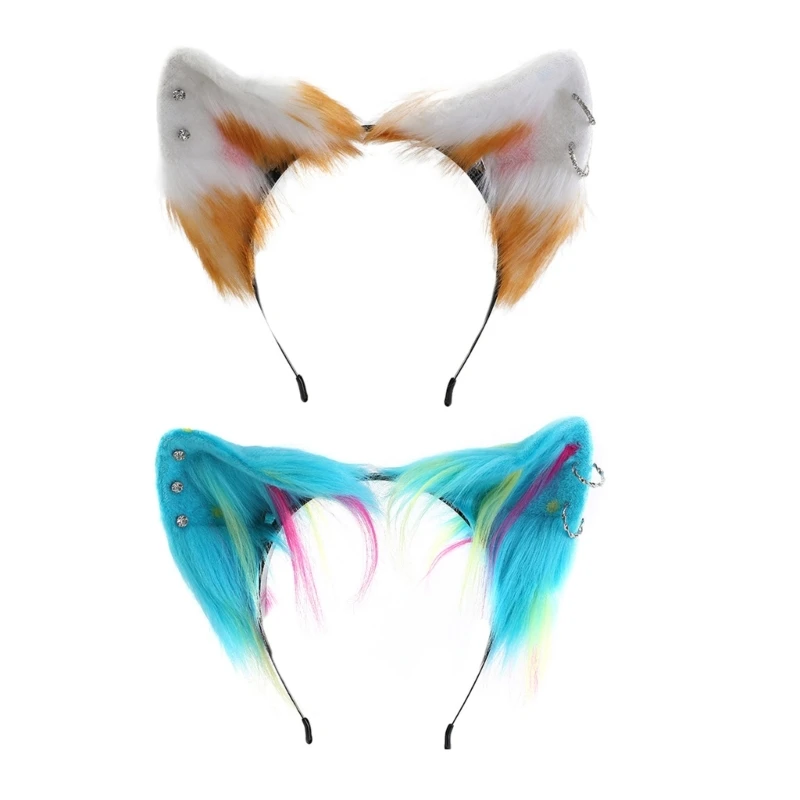 

Girls Hair Hoop Furry Cat Ear Furry Kitten Party Costume Cat Cosplay Drop Shipping