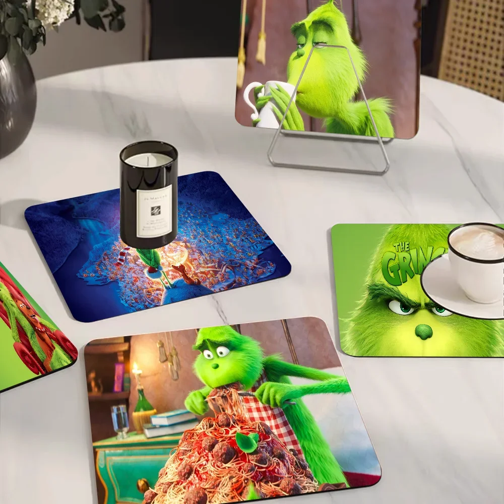 D-Green Of Monster G-Grinch Кухонный Коврик Нескользящий Термостойкий Для Сушки Посуды