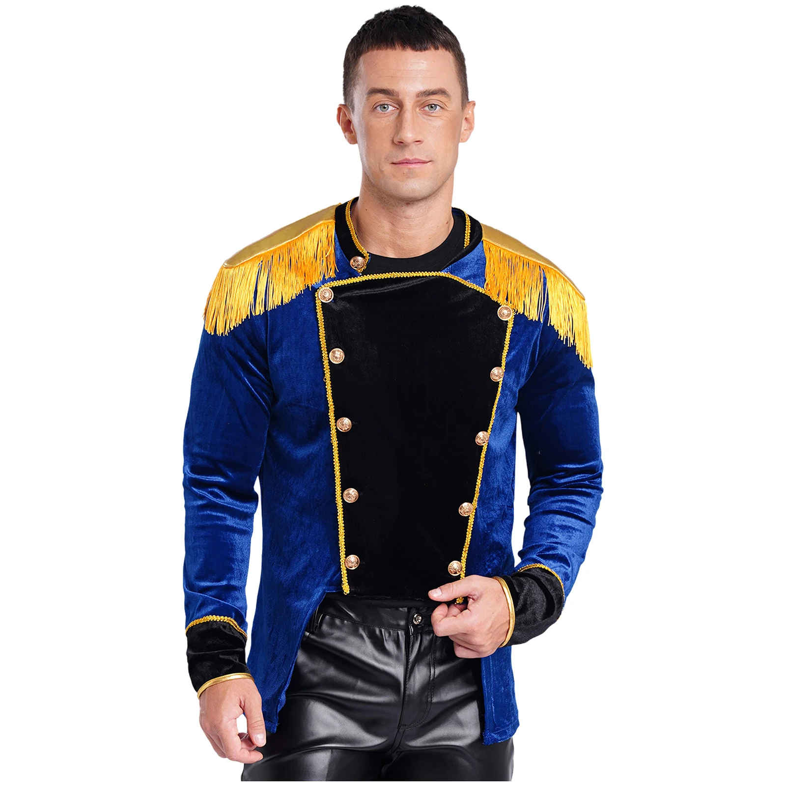 Мужской цирковой манеж костюм для косплея на Хэллоуин нарядная куртка с длинными