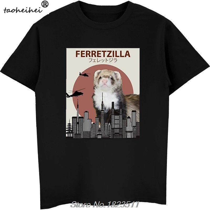 Горячая Распродажа модная Веселая ферретка женская футболка в стиле Харадзюку |