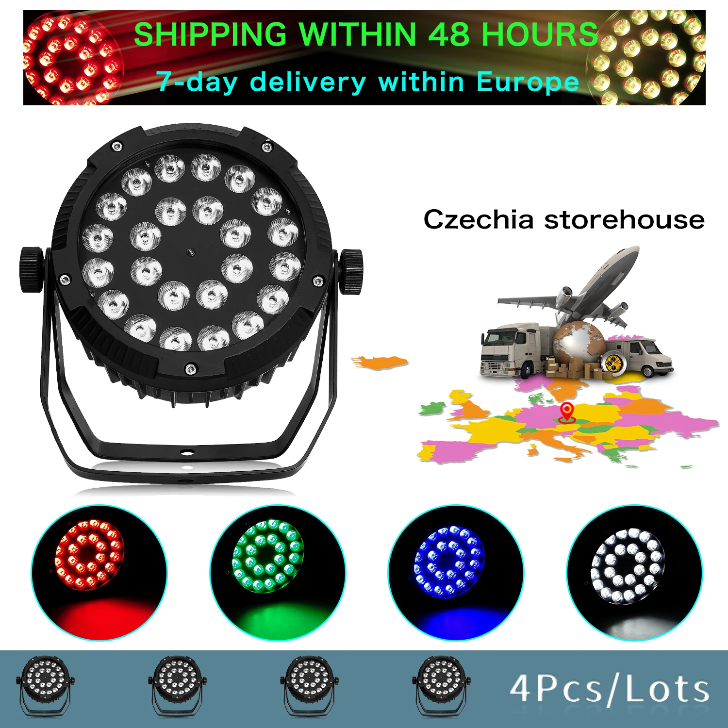 

4Pcs/Lots 24x12W RGBW 4 in 1 LED Par Light IP65 Waterproof Outdoor Performance DMX512 Control For DJ Disco Concert Theater