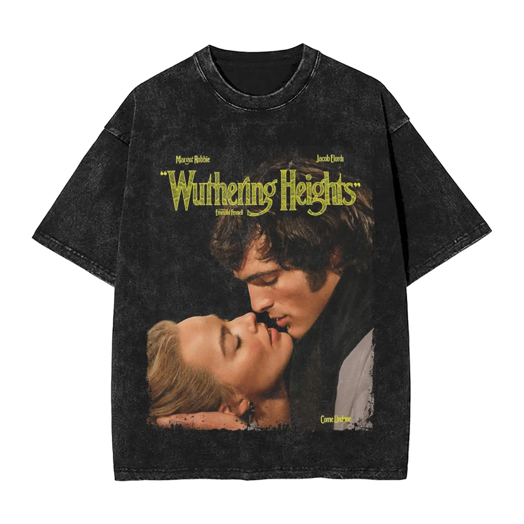 Фото Футболка Wuthering Heights Movie Movie в стиле Streetwear, хип-хоп, винтаж, с принтом Джейкоба Элорди, мужская и женская, хлопковая, оверсайз, с графическим рисунком №1