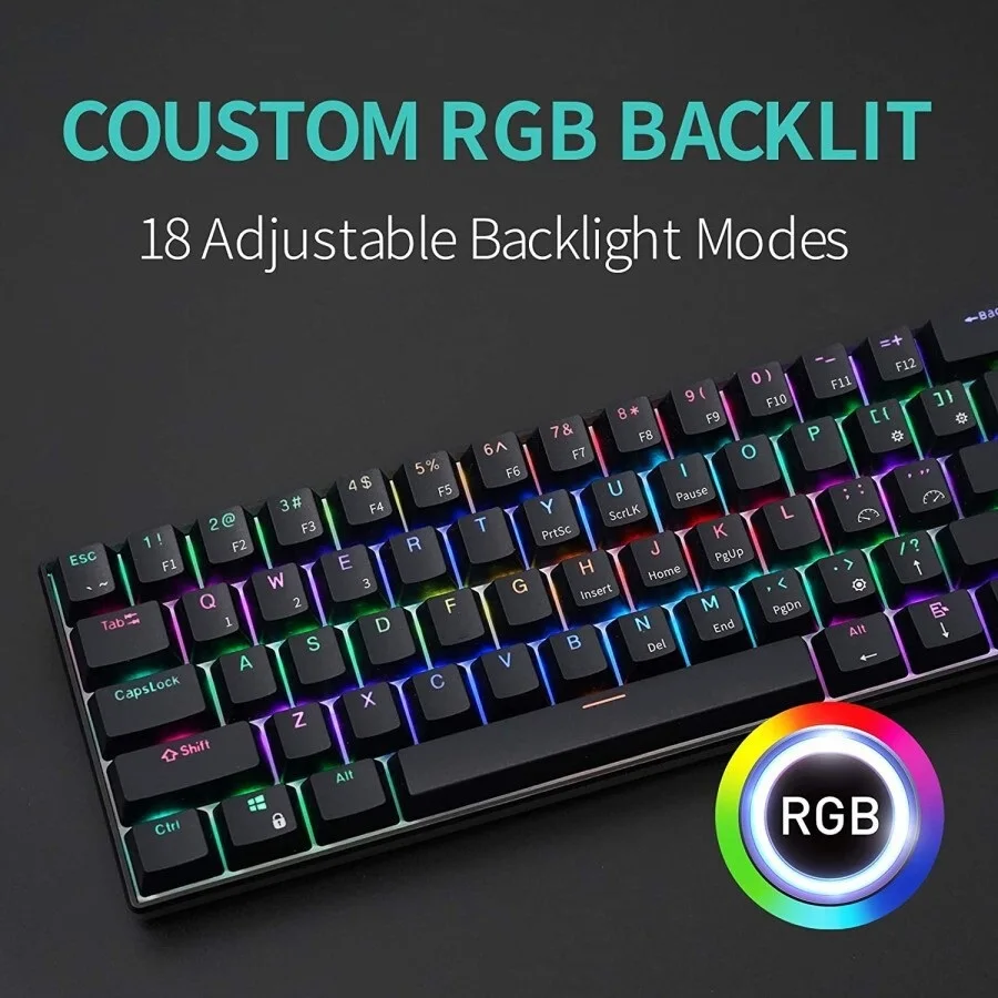 

HSYK Wireless Bluetooth Keyboard Mechanical Backlight Gaming Office Keyboards