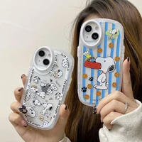 snoopy full screen cartoon silicone phone cases for iphone 13 12 11 pro max xr xs max x 2022 fashion couple silica gel cover
