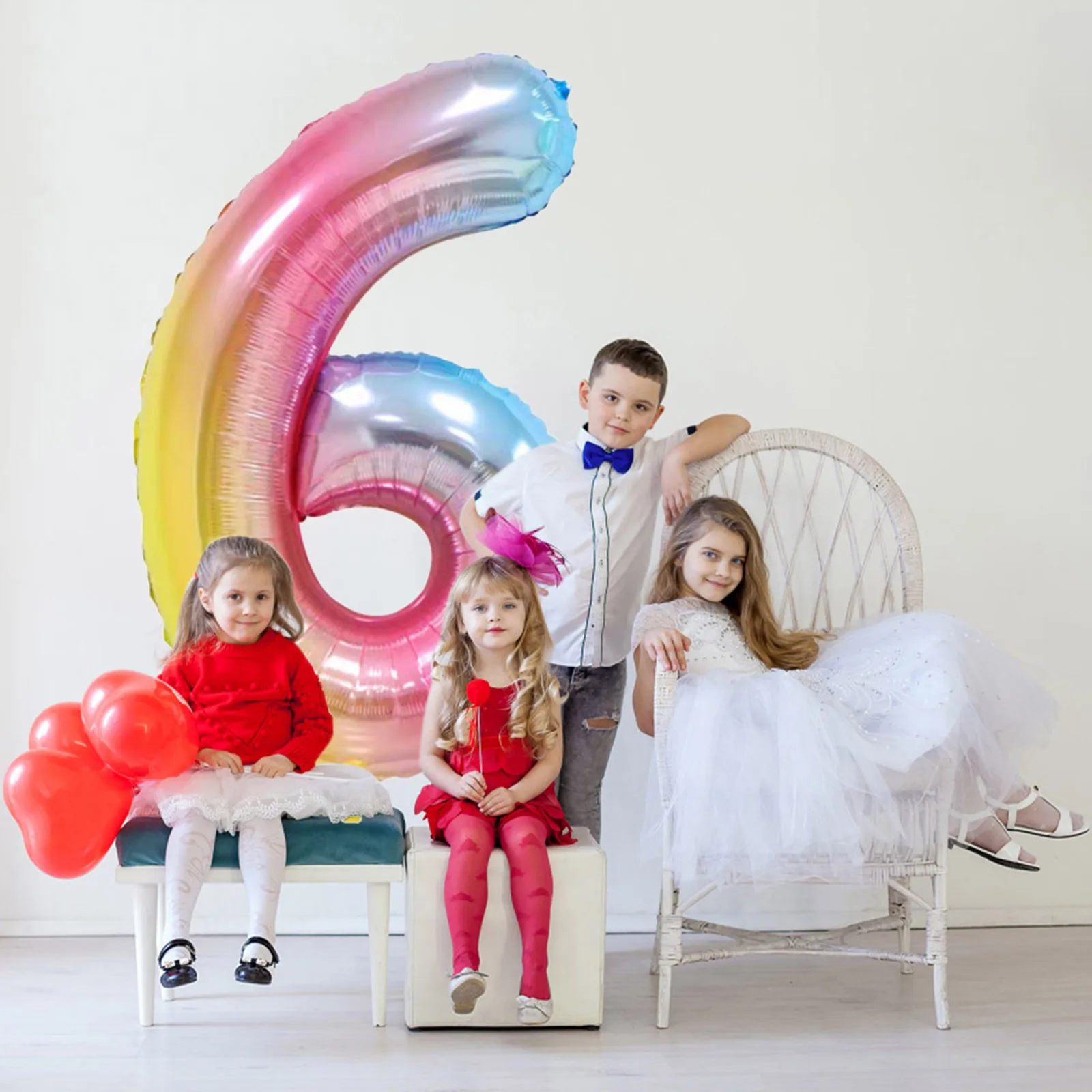 Большие 40 дюймов желейные цифры 0-9 шары радужные градиентные для дня рождения