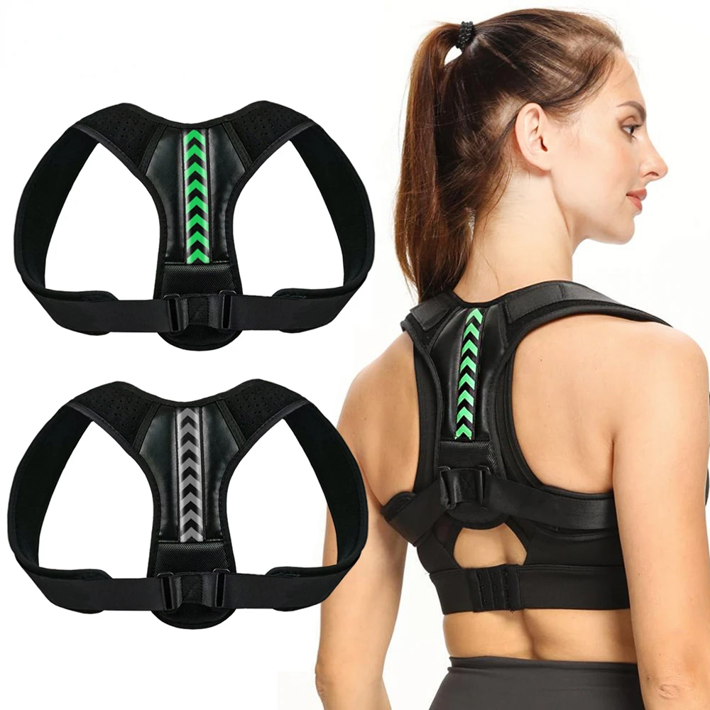 

Adjustable Back Shoulder Posture Corrector Belt Clavicle Spine Support Reshape Your Body Home Office Sport Upper Back Neck Brace