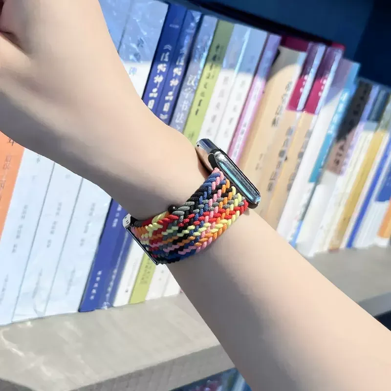 Плетеный ремешок для Apple Watch Band 46 мм 49 42 44 40 45 41 Эластичный браслет Solo IWatch Series Ultra 10 9 8