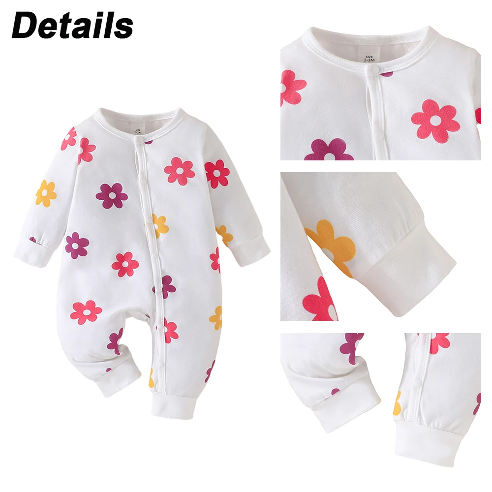 2 шт./партия детский однобортный комбинезон с длинным рукавом и ярким принтом