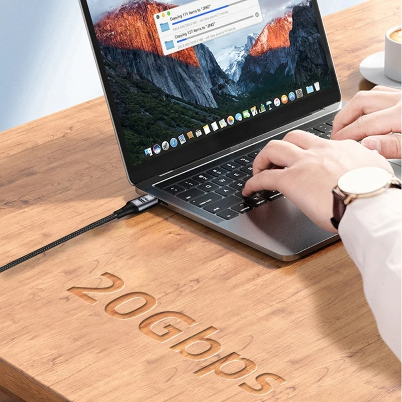 

Плетеный USB 4 кабель 90 ° PD100w, кабель для быстрой зарядки с дисплеем 8K @ 60 Гц, магнитный Соединительный шнур, кабель Type-c к Type- C K1KF