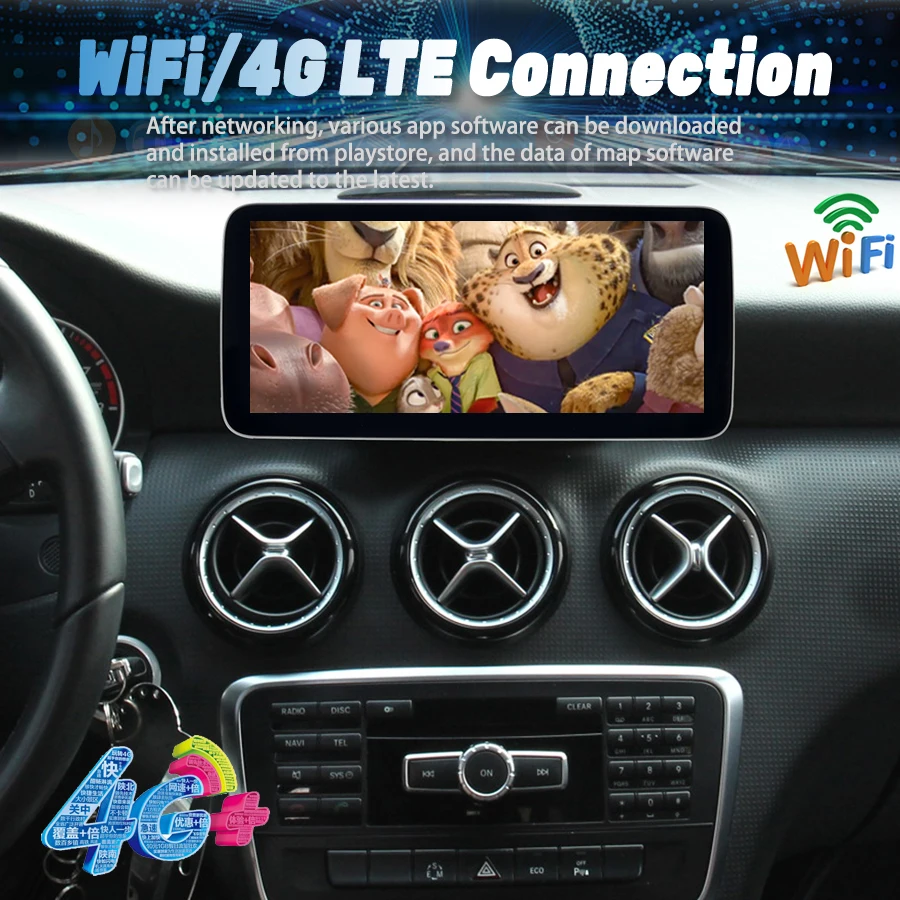 Автомобильный радиоприемник для Mercedes Benz A CLA GLA Class W176 C117 X117 X156 2012-2018 10 25 дюйма