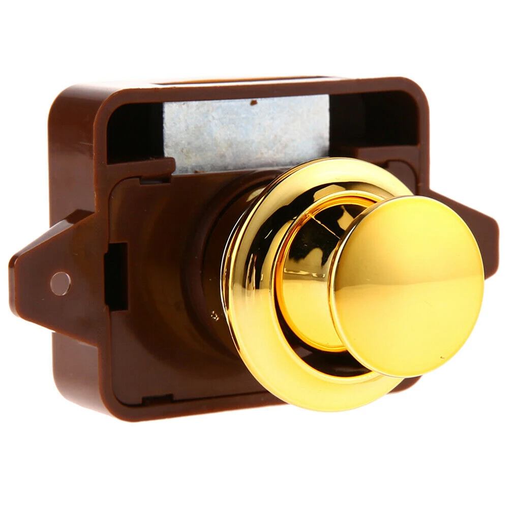 

Lock Button Catch Lock 15mm-18mm 26mm Button Catch Lock Cabinet Camper Caravan Cupboard Door Motorhome Durable