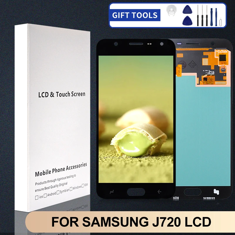 ЖК-дисплей 5,5 дюйма с сенсорным экраном и дигитайзером в сборе для Samsung Galaxy J720, J7 Duo 2018, J7 2018, J720F с инструментами, 1 шт.