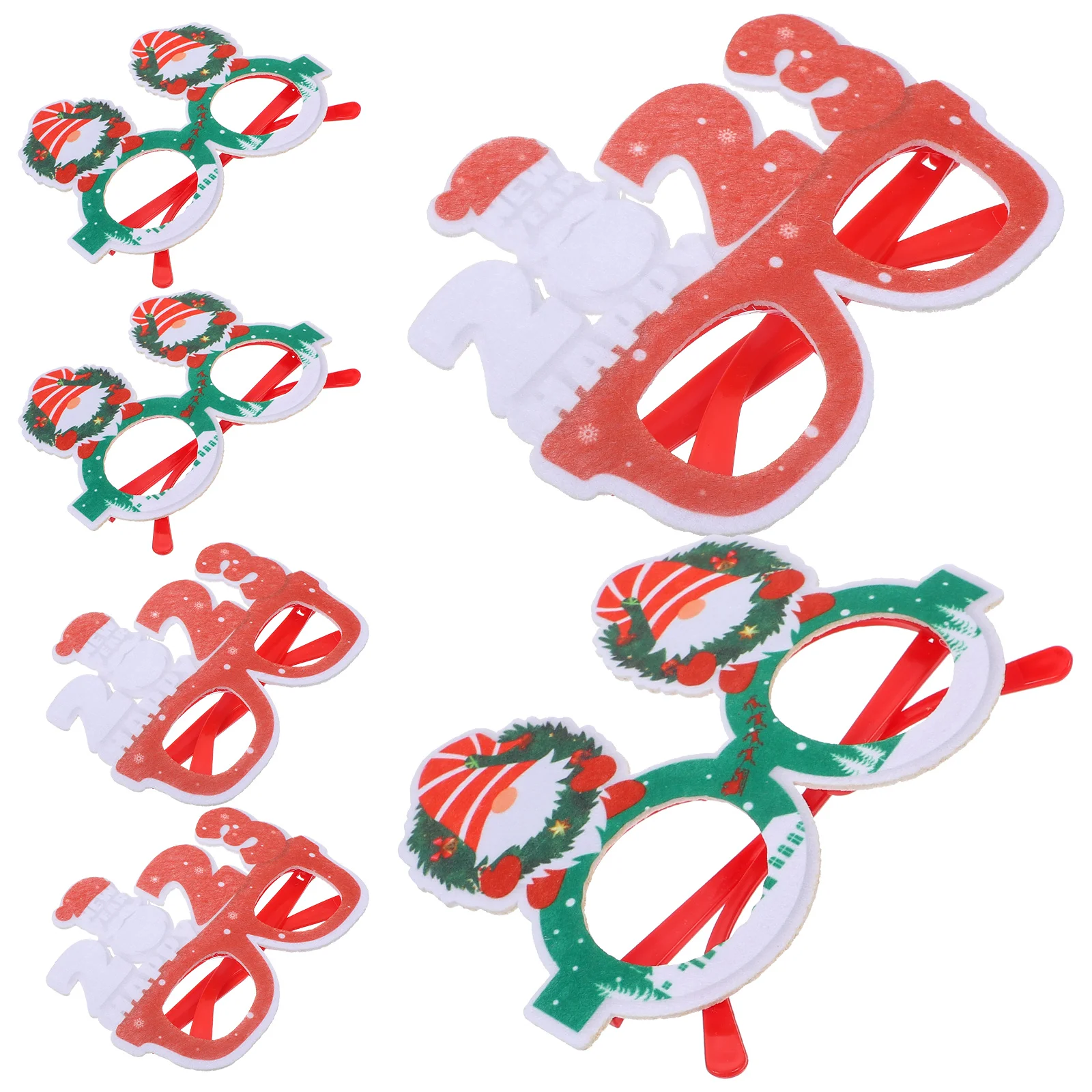 

6pcs Party Decorative Glasses Christmas Glasses Eyeglasses Frame Party Favor