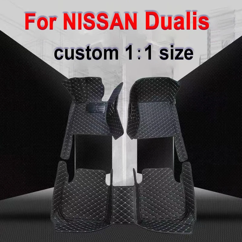 

Car Floor Mats For NISSAN Dualis 2006-2015 Auto Interior Decor Accessories Custom Leather Dash Rugs Foot Pads