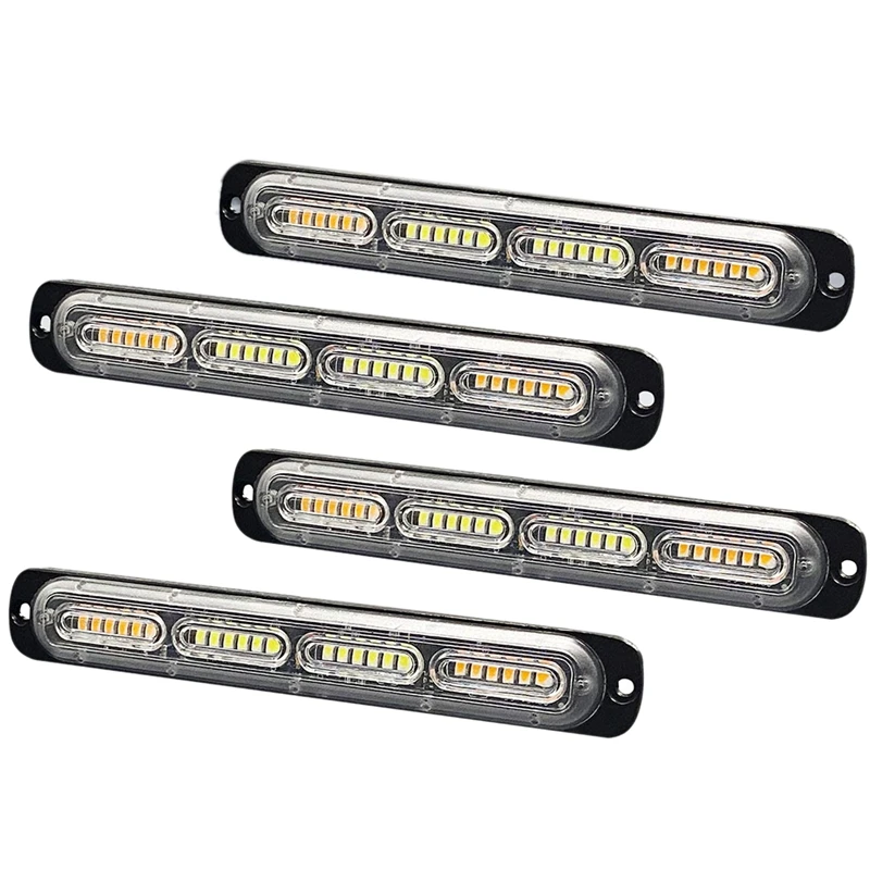 

Светодиодный аварийный стробоскоп, 24 светодисветодиодный, янтарный, белый, янтарный Предупреждение маячок, строительсветильник светильни...