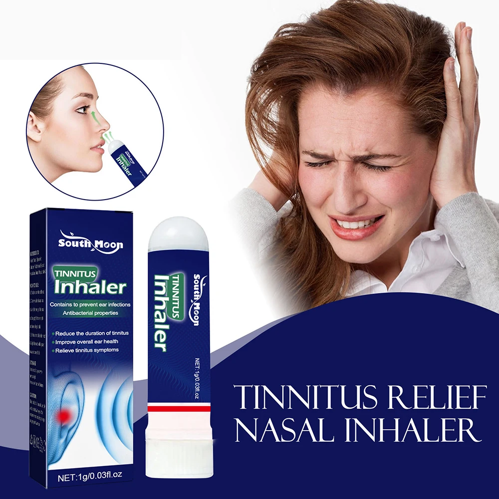 

Tinnitus Inhaler Ear Ringing Relief Treatment Relieve Deafness Tinnitus Itching Earache Compact Portable For Man Woman